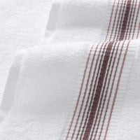 Aegean Ombré Stripe White Bath Towels