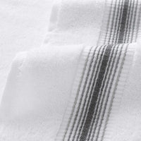 Aegean Ombré Stripe White Bath Towels