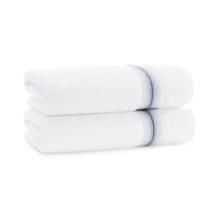 Aegean Ombré Stripe White Bath Towels