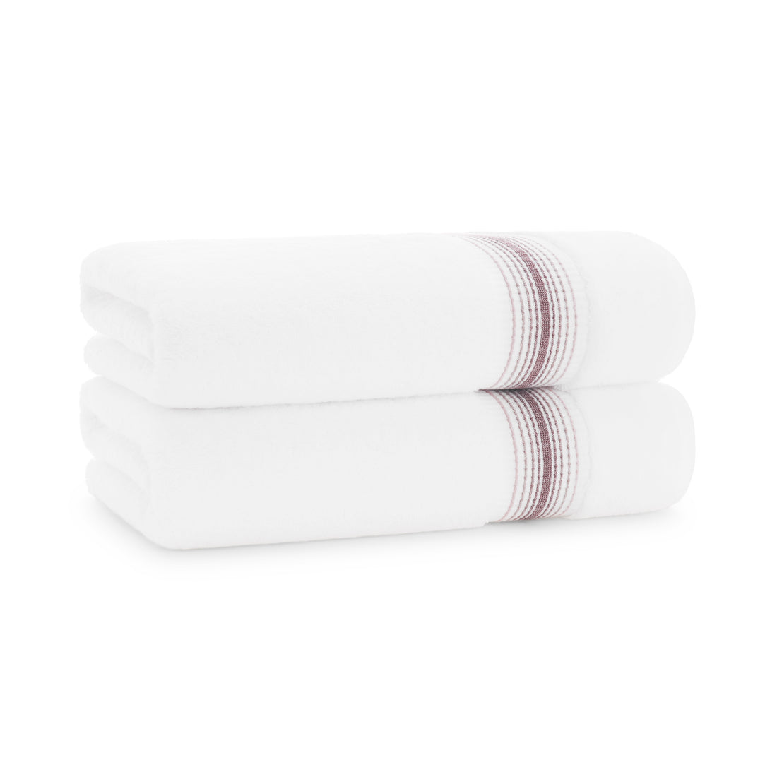 Aegean Ombré Stripe White Bath Towels