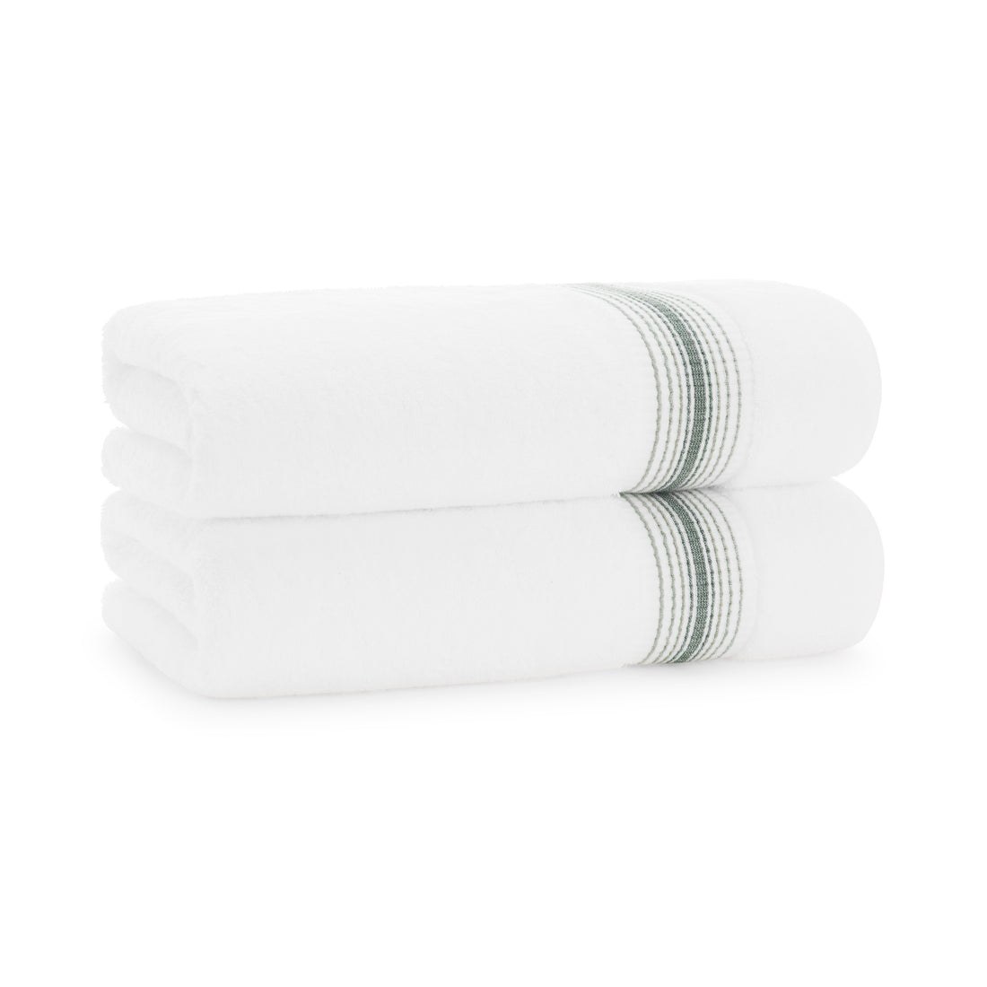 Aegean Ombré Stripe White Bath Towels