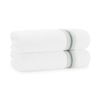Aegean Ombré Stripe White Bath Towels