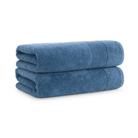 Aegean Chic Terry Border Solid Bath Towels