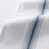 Aegean Ombré Stripe White Bath Towels