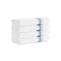 Aegean Ombré Stripe White Bath Towels