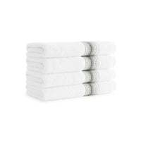 Aegean Ombré Stripe White Bath Towels