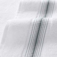 Aegean Ombré Stripe White Bath Towels