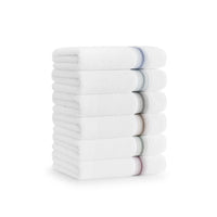 Aegean Ombré Stripe White Bath Towels