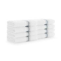 Aegean Ombré Stripe White Bath Towels