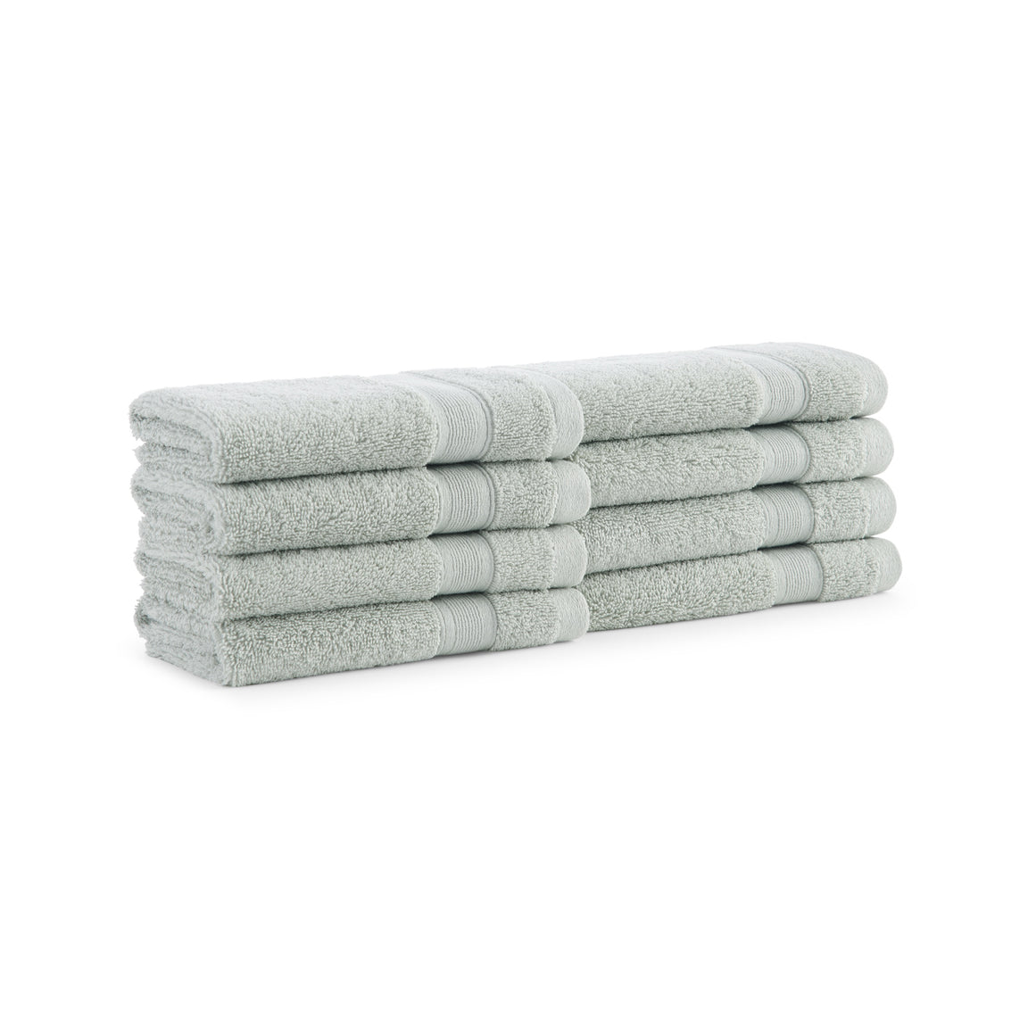 Aston and Arden Luxury Turkish Hand Towels, 4-Pack, 600 gsm, Extra Soft Plush, 18x32, Solid Color options with Dobby Border - White